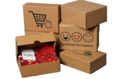 17x12,5x5,5 cm E Ticaret Karton Kargo Kutusu 200 - BEYAZ - EMOJİ