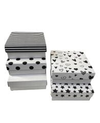 25x25x9 cm Beyaz Kapaklı Kutu,E Ticaret Kargo Kutusu çizgi