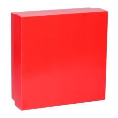 20x20x9 cm Kapaklı Kargo Kutusu ,Hediye Kutusu yılbaşı desen (kırmızı alt taban) - 25