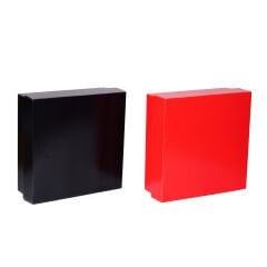 20x20x9 cm Kapaklı Kargo Kutusu ,Hediye Kutusu yılbaşı desen (kırmızı alt taban) - 25