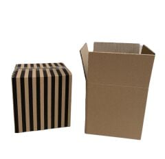16x16x16 cm Çift Oluk E Ticaret Kargo Kolisi siyah çizgi - 20