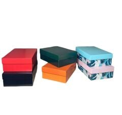 25x35x12 cm Kapaklı Ofset Kutu yeşil - 100