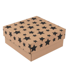 25x25x9 cm E ticaret Karton Kargo Kutusu 25 - kraft üzeri beyaz puantiye