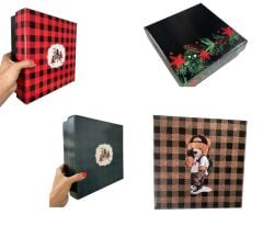 25x25x9 cm Kapaklı Hediye Kutusu SİYAH - 25