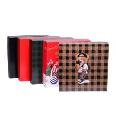 25x25x9 cm Kapaklı Hediye Kutusu  beyaz