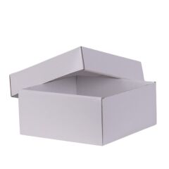 25x25x9 cm Kapaklı Hediye Kutusu beyaz