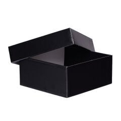 25x25x9 cm Kapaklı Hediye Kutusu kırmızı yılbaşı desen - 50