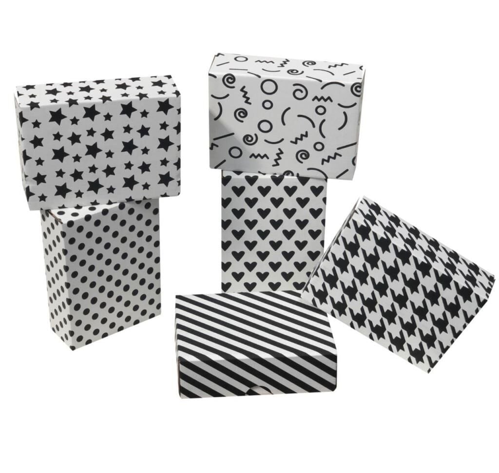 12,5X17X7,5 cm  Beyaz Kargo Kutusu Desenli