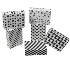 12,5X17X7,5 cm  Beyaz Kargo Kutusu Desenli