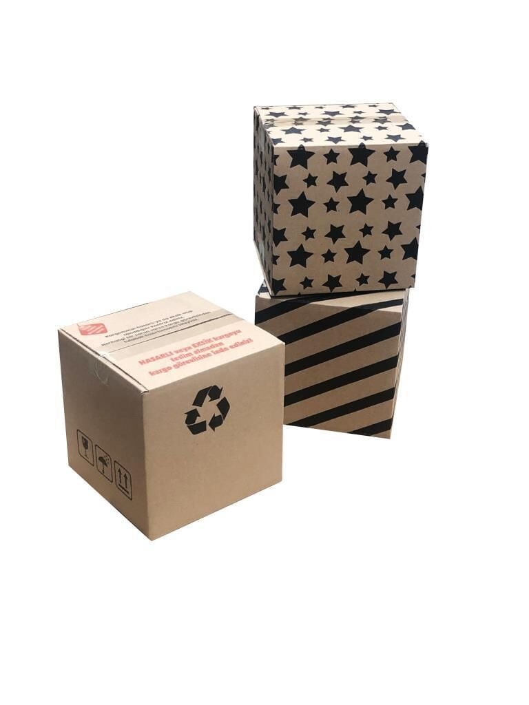 20x20x20 cm E Ticaret Kargo Kolisi Kutusu baskısız