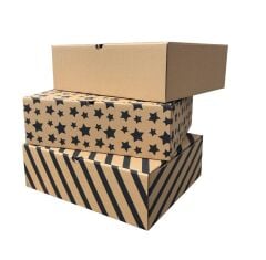 35x41x13 cm E Ticaret Karton Kargo Kutusu çizgi