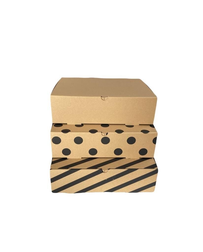 27x34,5x9,5 cm E Ticaret Kargo Kutusu,Ayakkabı Kutusu 25 - siyah çizgi