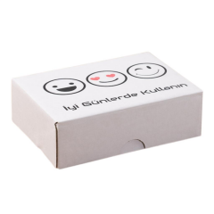 17x12,5x5,5 cm E Ticaret Karton Kargo Kutusu beyaz - emoji