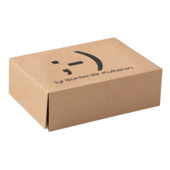 17x12,5x5,5 cm E Ticaret Karton Kargo Kutusu beyaz - emoji