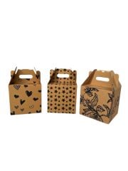 15x15x15 cm E Ticaret Karton Kargo Kutusu siyah kalp