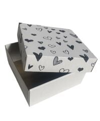 20x20x9 cm Kapaklı Beyaz Kutu,E Ticaret Kargo Kutusu
